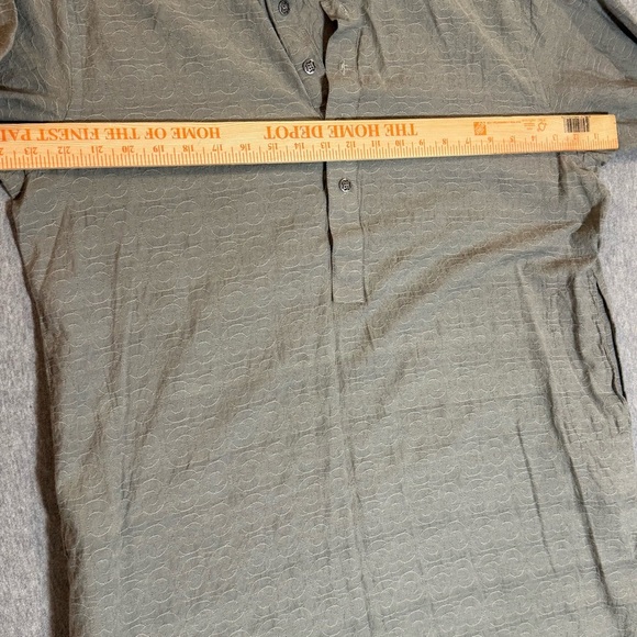 Junaid Jamshed Mens Kameez Large Green Pakistani Indian Kurti Size L Bead Accent - Picture 6 of 8